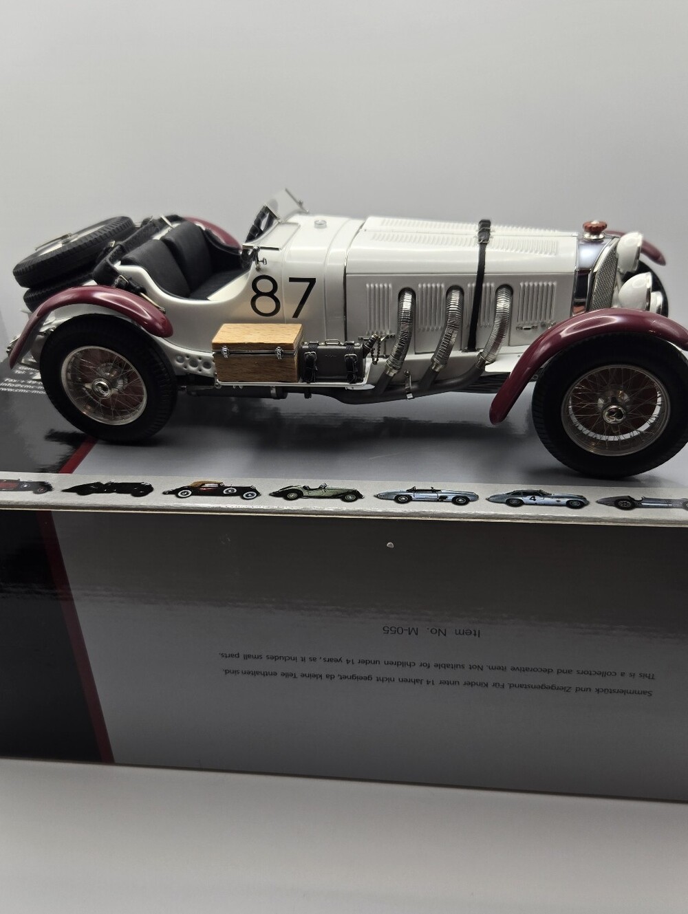 CMC 1:18 Scale 1931 Mercedes-Benz SSKL Die-cast Model  Car  Mille Miglia #87
